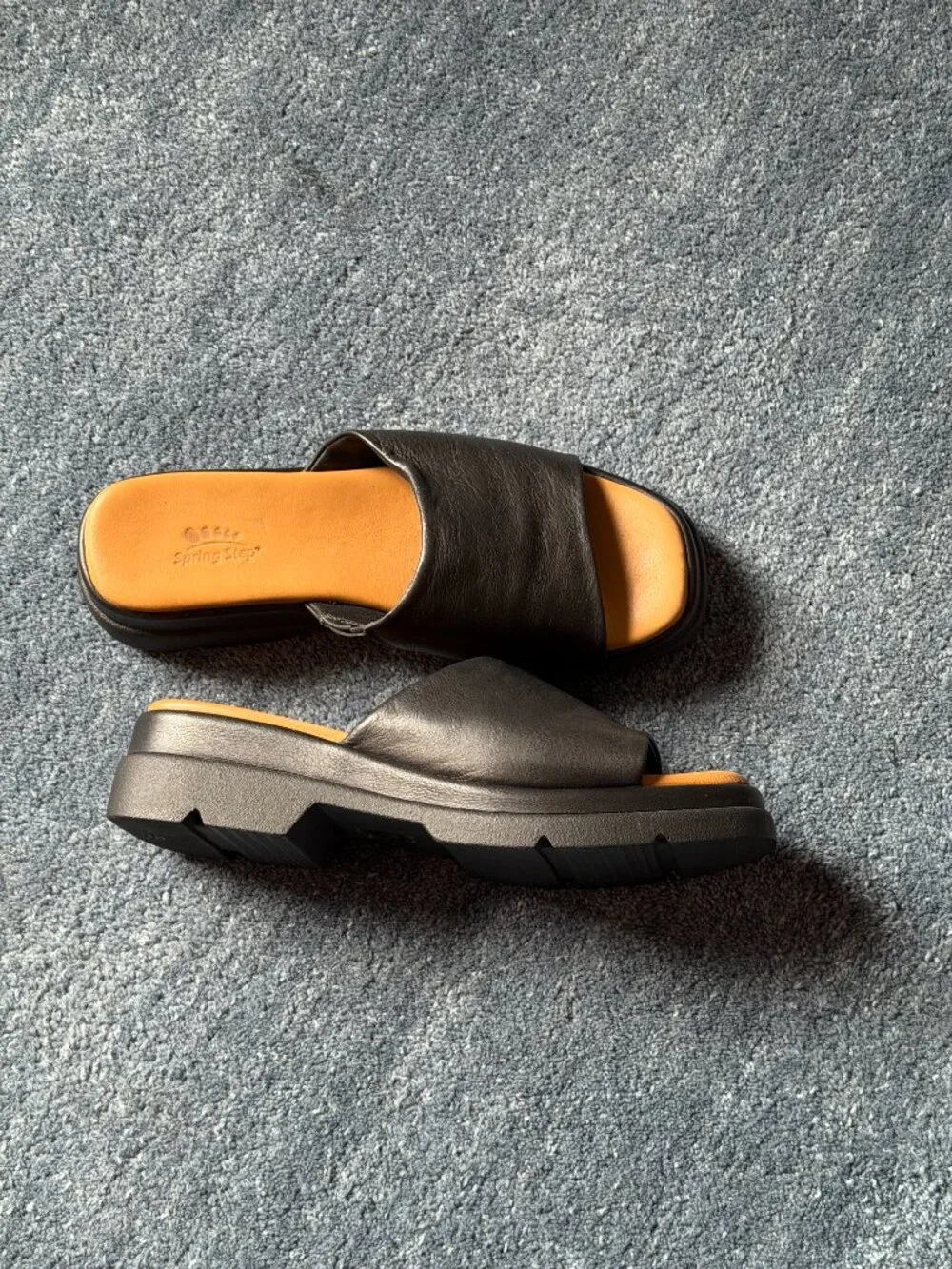 Spring Step Women's Fireisland Leather Slide Sandals Size 42 10.5 - 11